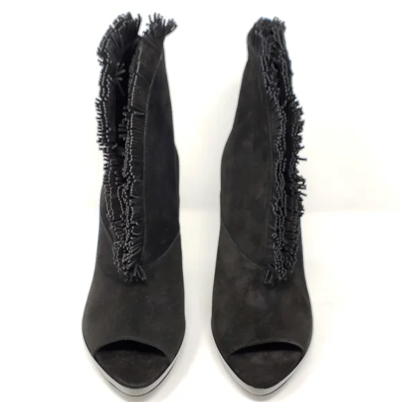 BURBERRY Black Nadison Suede Bootie Size 9/Fits 8.5